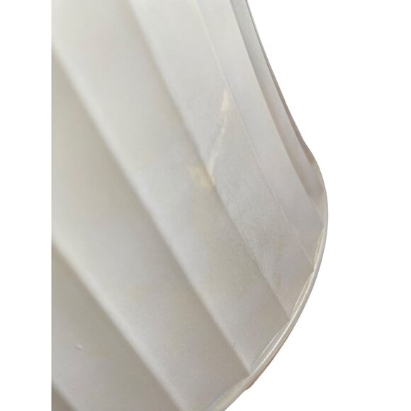 Vintage White and Clear Glass Pendant Light Fixture Globe Shade National Home La - Picture 5 of 10